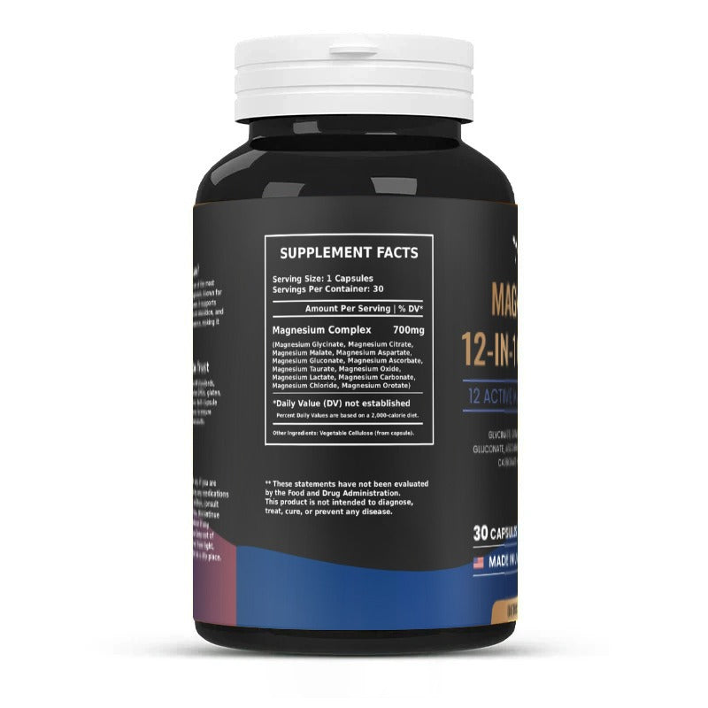 12 in 1 Magnesium Capsules 700mg