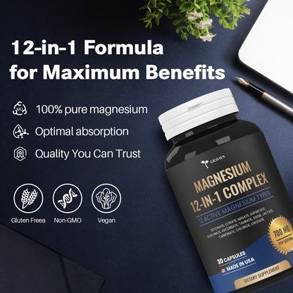 12 in 1 Magnesium Capsules 700mg